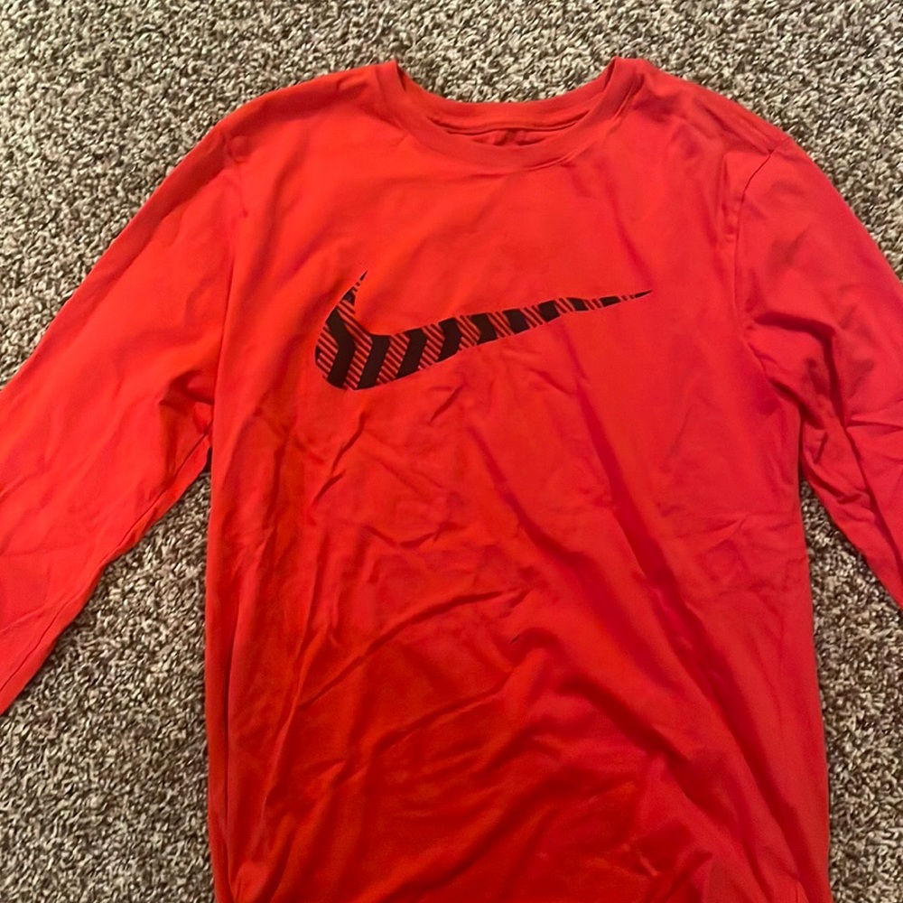 Red Nike long sleeve shirt